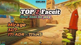 TOP 2 Faceit - How does he play? 4713 ELO - Donk666 (Mirage) #faceitdemo #cs2 #cs2pro #cs2gameplay