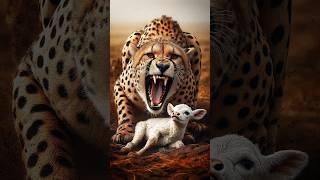 Cheetah Messed with the WRONG Cow Herd!  #animals #rescue #cow #shorts