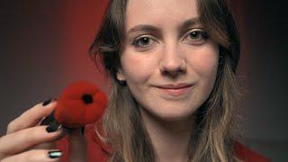 ASMR in French -  The red makeup look  