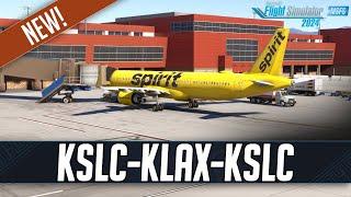 MSFS 2024 | *FIRST LOOK* iniBuilds A321neo + Career Mode | Real World Sim Pilot | Salt Lake to LAX