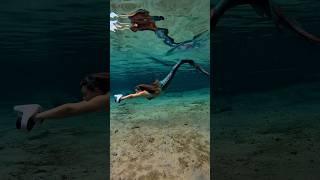 Mermaid tried underwater scooter  ‍️ #underwaterworld #mermaid