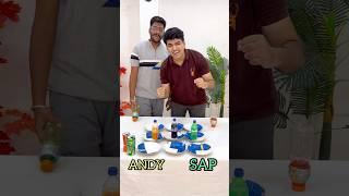 Andy vs Sap paper plate tic-tac-toe #shorts