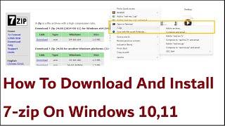 How To Download And Install 7 zip On Windows 10,11