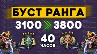 ДОТА 2 БУСТ 3100 - 3800 // 40 ЧАСОВ // 100% WIN RATE