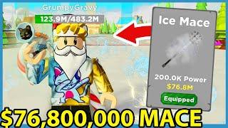 Buying The New $76,800,000 Weapon and Defeat Giant Boss In Roblox Boss Fighting Simulator!!