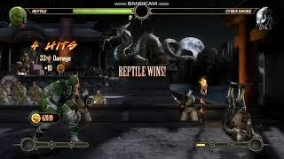 Mortal Kombat 9 (PC) Revealed Reptile Vs Cyber Smoke