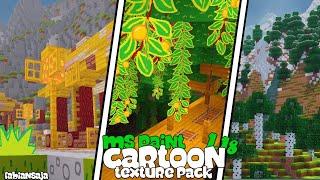 Minecraft PE - MS Painted - Cartoon texture pack for Minecraft PE/bedrock 1.17 - 1.18+ [Cave update]