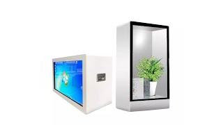 PID-Transparent LCD Window Display Cabinet