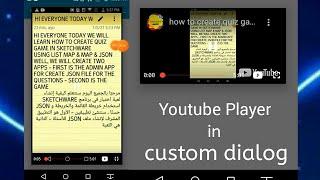 Create YouTube Player in Custom Dialog ‍ !