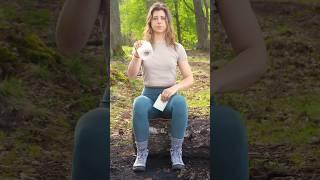 Woman uses eco-friendly solutions 🪵 #camping #outdoors #survival #shorts