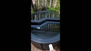 DioMet Electric Circular Wine Cellar Door - Motorised Spiral Staircase Glass Hatch