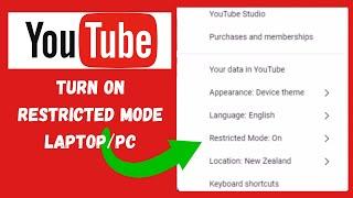 How to Turn-On Restricted Mode on YouTube Laptop/PC 2024