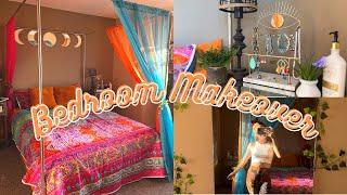 FULL BEDROOM MAKEOVER & TOUR: eclectic colorful Pinterest style 