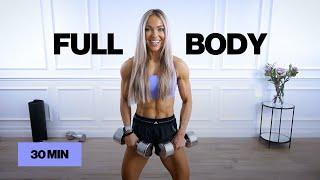 30 Min MIGHTY Full Body Workout - Dumbbells | Caroline Girvan