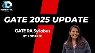 GATE DA 2025 Syllabus | GATE 2025 | IIT Roorkee