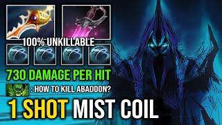 WTF Khanda + Rapier 1 Shot Mist Coil 730 Damage Per Hit 1v5 Unkillable Universal Abaddon Dota 2