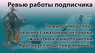 Ответ подписчику. Разбор модели. Объясняю, что с ней не так и как надо правильно. Объясняю анатомию.