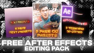 Free After Effects Presets (Editing Pack) | CC Presets + 3D Outro + Text Presets