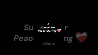 Sunnah For Peaceful Living ️ #foryou #fyp  #islamicshorts #shorts