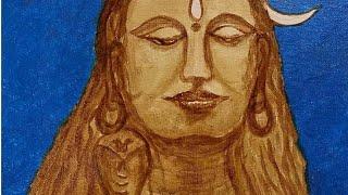 Painting Shiv ji in Oil Medium and Coffee medium | Maorama Arts Ajmer