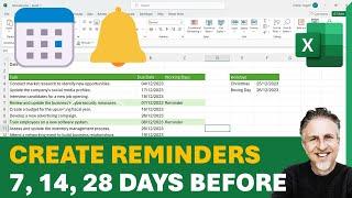 How to Create Reminders in Excel | Due Date Reminder Formula | Conditionally Format Before Expired