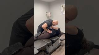 Crunchy asmr chiropractic low back adjustment for low back pain relief and sciatica relief 