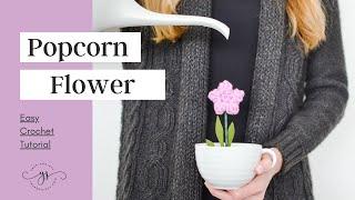 How To Crochet A Popcorn Flower | Amigurumi Accent | CROCHET FOR BEGINNERS | Yarn Society