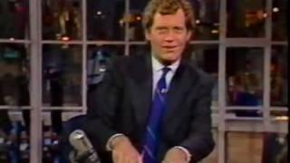 David Letterman gives the finger