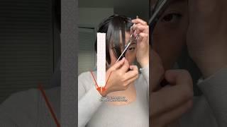 how to cut curtain bangs (thinning them out)