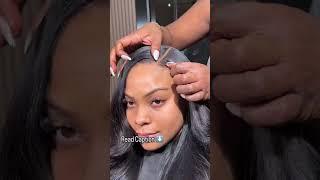 Install lace front wig with own real hairline #worldnewhair #lacefrontwig #lacewiginstall