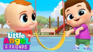 Sharing At The Playground | Good Habits Song | Little Angel And Friends Kid Songs