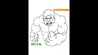 How to draw Angry Hulk from Avengers step by step | Marvel | #shorts