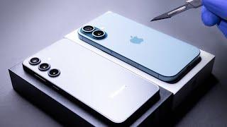 Samsung Galaxy S24 vs iPhone 16 Unboxing and Camera Test! - ASMR