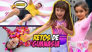 Retos de GIMNASIA con #SALOMEFERIA y @LosMeniquesDeLaCasa | Diversion y Entretenimiento para Niños