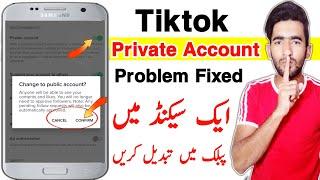 Tiktok Private Account Problem Solved | How to Set Tiktok Private to Public | Tiktok Privacy