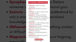 Master English Vocabulary | 100+ Words with Meanings, Examples & Usage  Improve Your Language Skills