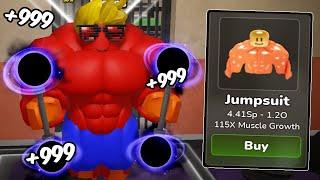 I Unlocked New Prison Gym And Max Jumpsuit Body Alter In Roblox Gym League