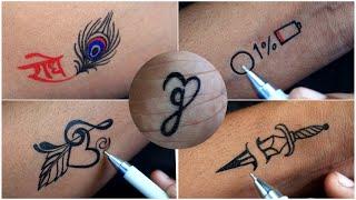 New trending tattoo designs || beautiful art video # simple tattoo of S knife G 1% राधे