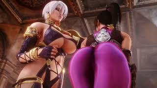 Isabella Valentine slapping booty Taki (Soul Calibur VI)