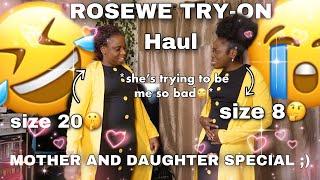 SIZE 8 VS SIZE 20 Rosewe TRY ON HAUL!! | Nigerian Mother and Daughter Mother's Day SPECIAL!