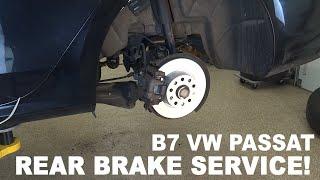 2012 - 2015 Volkswagen Passat Rear Brake Service Procedure - B7 Passat Flip Car