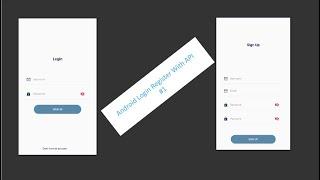 Android Login Register with an API || android login register tutorial  || Login Register Design #1