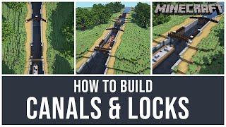 Minecraft : How to Build Canals and Canal Locks - Minecraft Tips and Tricks