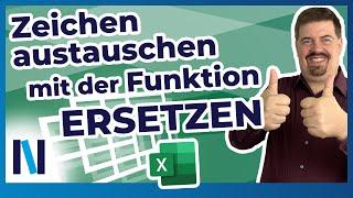 Excel 2019: Mit der Funktion ERSETZEN kannst Du fix bestimmte Zeichen ersetzen!