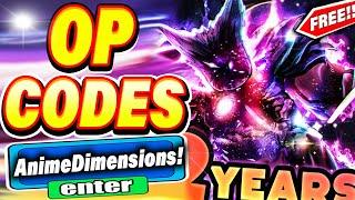 (2023) ALL *FREE GEMS* SECRET OP CODES In Roblox Anime Dimensions Simulator!