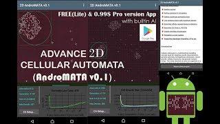 2D- Advance Cellular Automata (AndroMATA) App for Android 2018