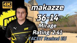 17 y.o NAVI Junior makazze (36-14) rt:2.41 (Mirage) | FACEIT Ranked EU | Jun 13, 2024 | CS2 POV/DEMO