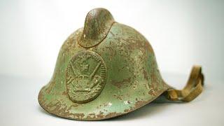 100 Years Old Rusty Fireman Helmet Restoration