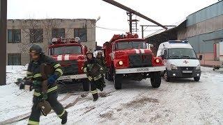 Пожарные учения на бийской льняной компании (Будни, 04.03.20г., Бийское телевидение)