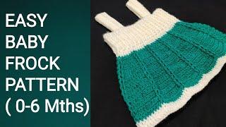 Crochet Baby Frock (0-6 Months) [ ENGLISH SUBTITLES ] | बेबी फ्रॉक क्रोशिया |Baby Girl Dress Pattern